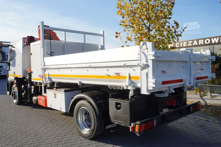 Trilateral dumper med kran Iveco Eurocargo 120E18 HDS Palfinger