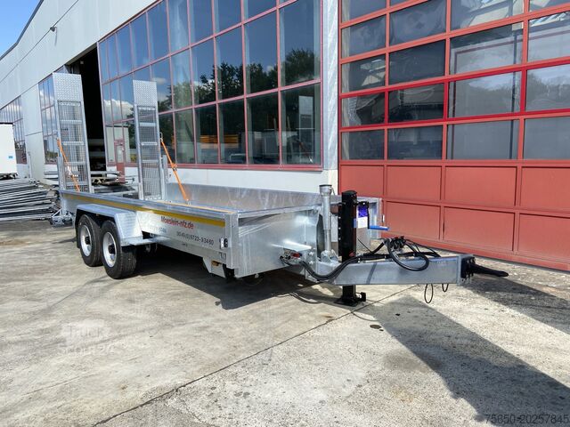 Rimorchio a pianale ribassato Möslein TT 11-E 5,50 - 2  Tandemtieflader5,50 m x 2 m, Feuerverzinkt