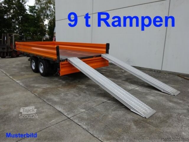 Rimorchio ribaltabile Möslein TTD 11 Weiß  neuer Tandem 3- Seitenkipper Tieflader-- Neufahrzeug --