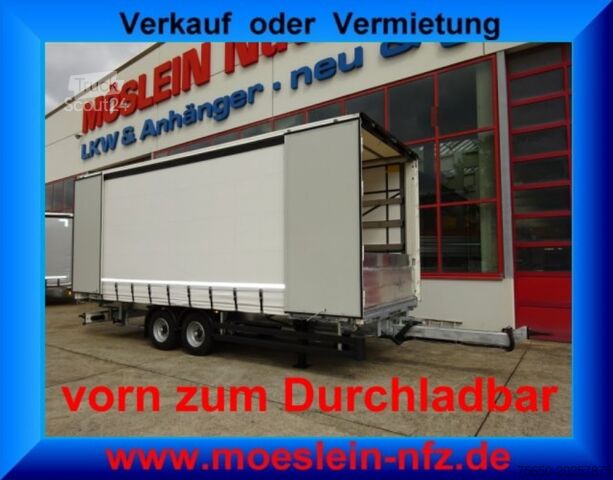Rimorchio aperto con telone Möslein TPW 105 D Schwebheim  Tandem- Planenanhänger Durchladen