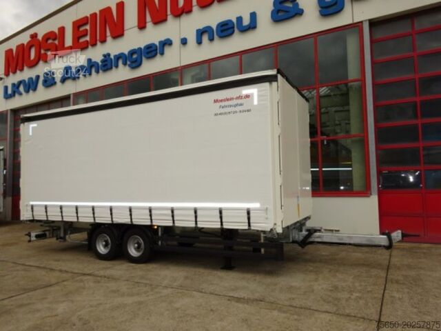 Rimorchio aperto con telone Möslein TPW 105 D Schwebheim  Tandem- Planenanhänger Durchladen
