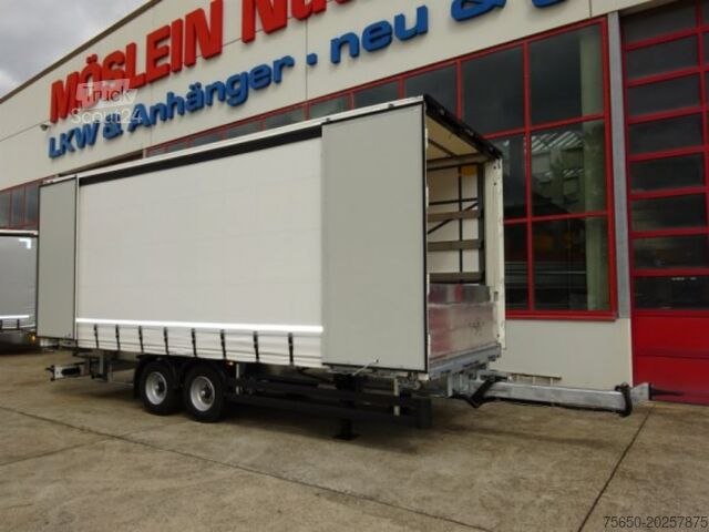 Rimorchio aperto con telone Möslein TPW 105 D Schwebheim  Tandem- Planenanhänger Durchladen