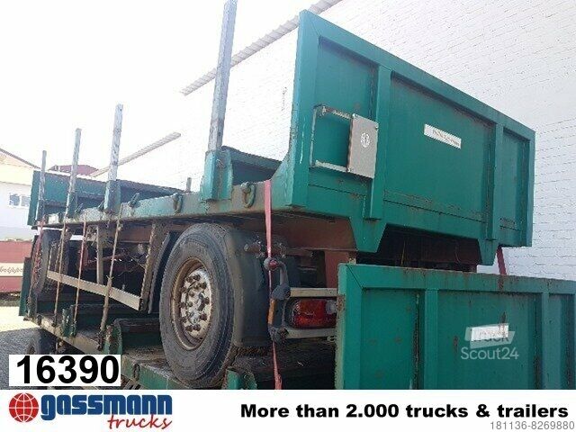 Öppen släpvagn med presenning  Anhänger Pritsche  Plateau, Rungen, 3x vorh. !