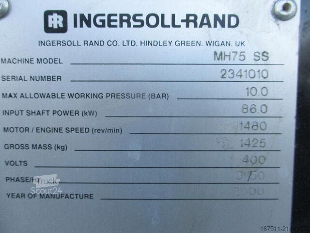 Verdichter Ingersoll Rand MH 75 SS