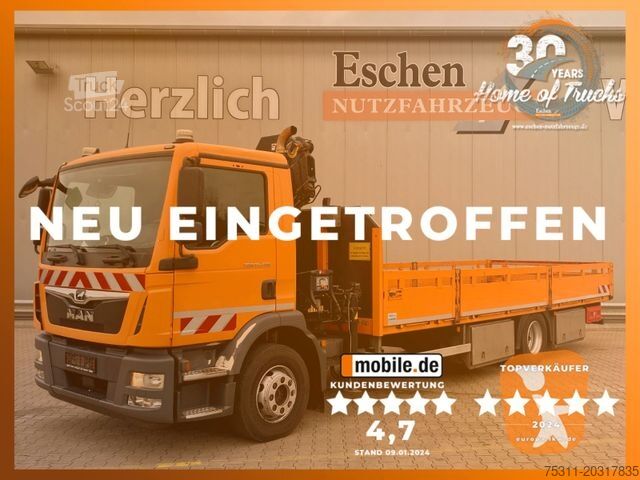 Камион с платформа MAN TGM 15.290| HIAB 099 E-2 Faltkran*3xSitze*1.Hand
