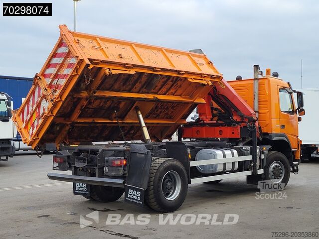 Ribaltabile su 3 lati Volvo FM 340 FM 4X4 4x4 Crane Palfinger PK10501 Tippe...