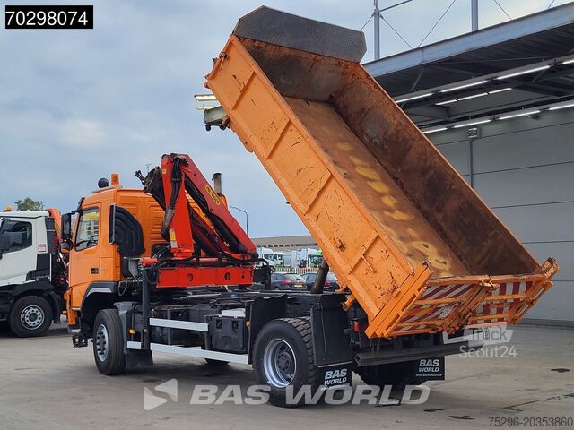 Ribaltabile su 3 lati Volvo FM 340 FM 4X4 4x4 Crane Palfinger PK10501 Tippe...