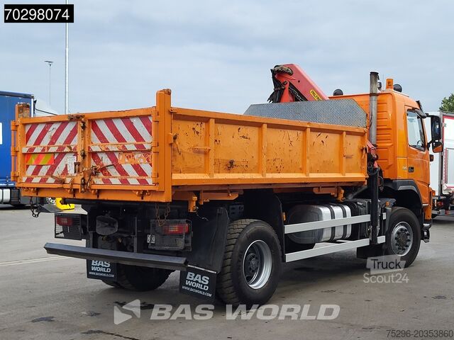 Ribaltabile su 3 lati Volvo FM 340 FM 4X4 4x4 Crane Palfinger PK10501 Tippe...