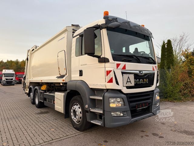Vuilniswagen MAN TGS 26.320 Müllwagen/HS-Olympus 23W/Lenkachse