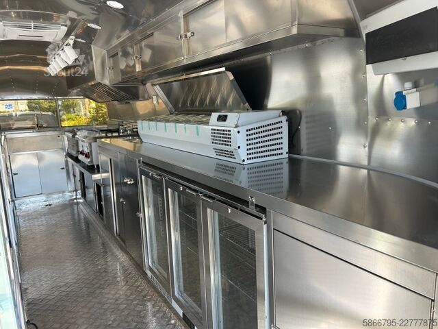 Tirdzniecības piekabe Airstream Foodtruck Imbisswagen Foodtrailer Imbissanhänger  Verkaufsanhä