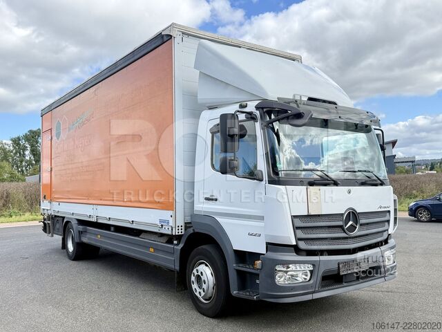 Camião plataforma com lona MERCEDES-BENZ Atgeo 1223L, Automatik, Klima, Kamera, LBW 1,5