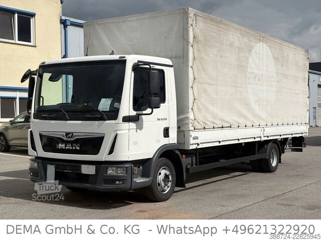 Kamion sa ravnom platformom i ceradom MAN TGL 12.250*E6c*Schalt*LBW*3-Sitze*Klima*Navi*