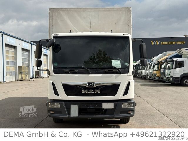 Kamion sa ravnom platformom i ceradom MAN TGL 12.250*E6c*Schalt*LBW*3-Sitze*Klima*Navi*