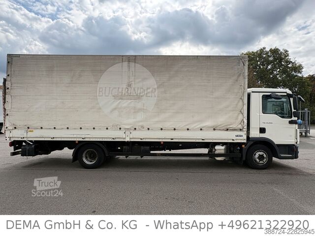 Kamion sa ravnom platformom i ceradom MAN TGL 12.250*E6c*Schalt*LBW*3-Sitze*Klima*Navi*