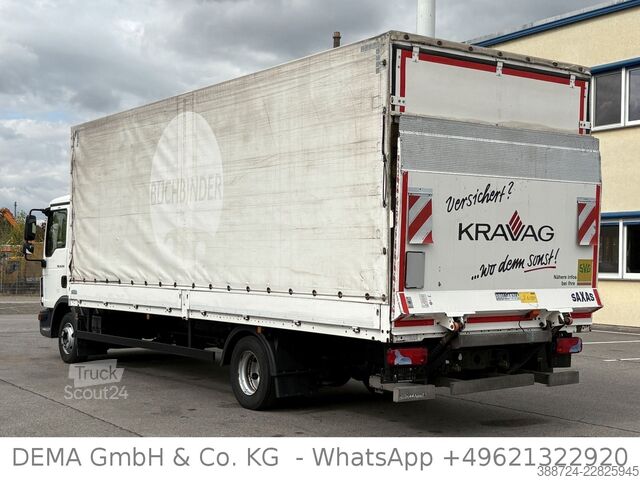 Kamion sa ravnom platformom i ceradom MAN TGL 12.250*E6c*Schalt*LBW*3-Sitze*Klima*Navi*