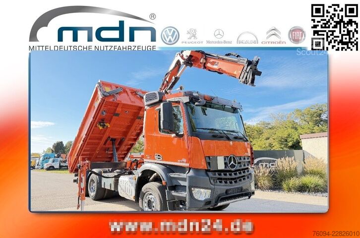 Dreiseitenkipper LKW MERCEDES-BENZ Arocs 2642 6x4 Meiller Kipper KRAN FUNK