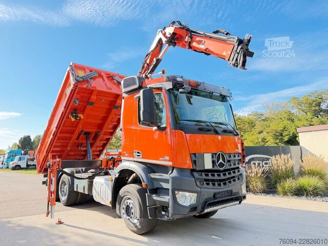 Dreiseitenkipper LKW MERCEDES-BENZ Arocs 2642 6x4 Meiller Kipper KRAN FUNK
