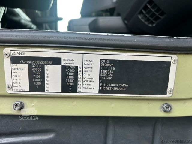 Vuilniswagen SCANIA R 440 / 8x2x6 / EURO 6