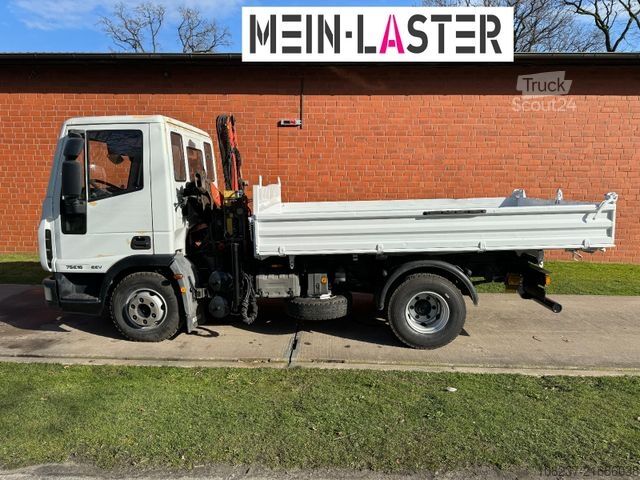 Dreiseitenkipper IVECO ML75E16 3 S-Kipper Kran PK  9,4m-550 kg Greifer
