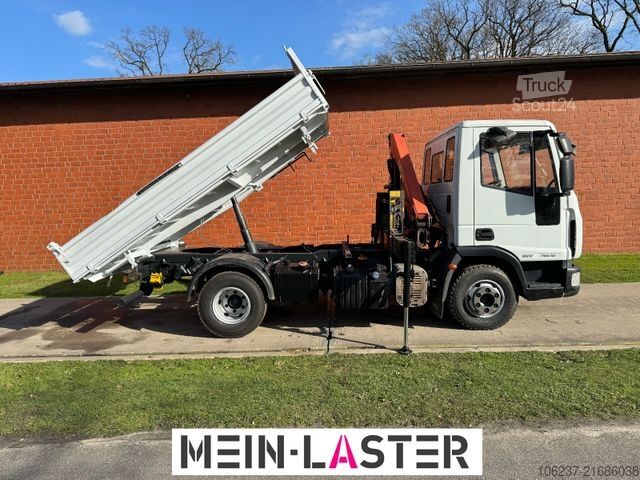 Dreiseitenkipper IVECO ML75E16 3 S-Kipper Kran PK  9,4m-550 kg Greifer