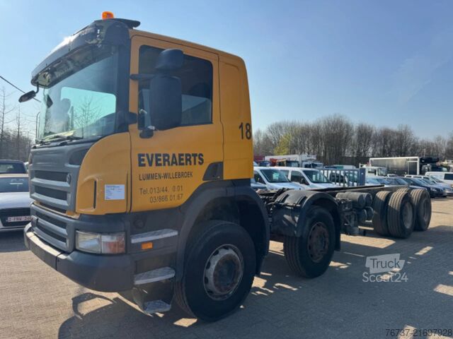 Châssis avec cabine Scania P380 **BELGIAN TRUCK-BIG AXXLES-FULL STEEL**