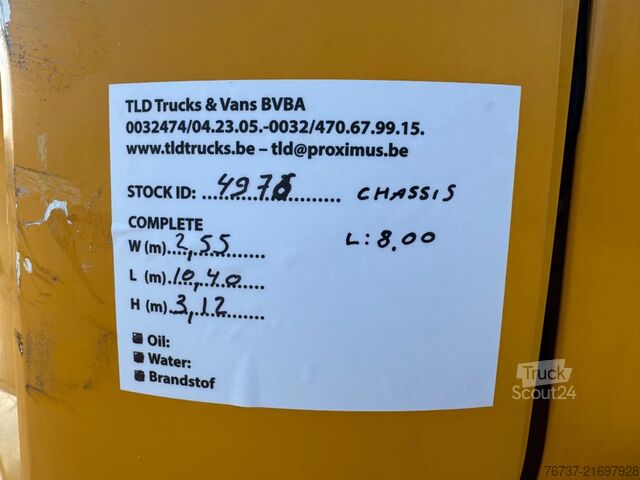 Châssis avec cabine Scania P380 **BELGIAN TRUCK-BIG AXXLES-FULL STEEL**