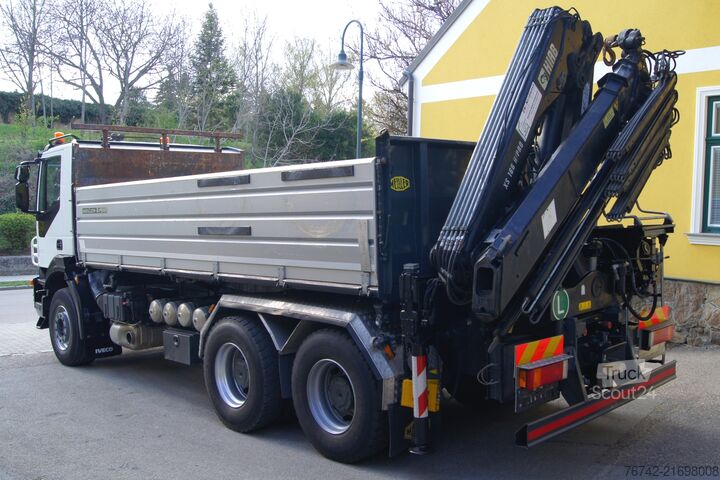 Kipper LKW Iveco TRAKKER 380T45 / 6x4/TÜV/Euro 5/HIAB 166 ES-4/MEILLER