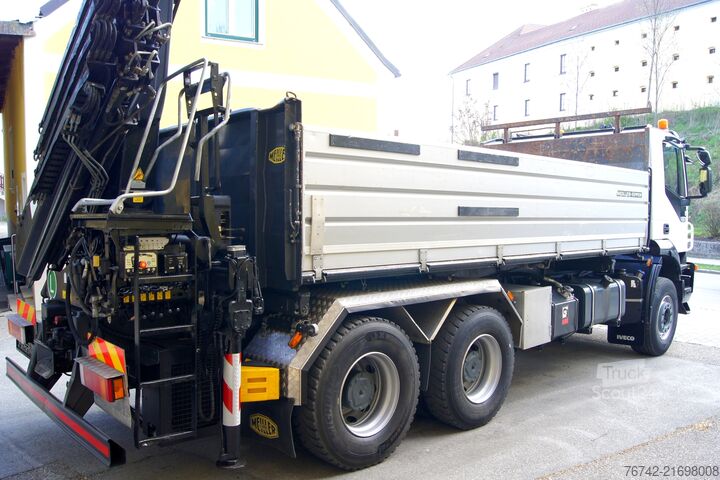 Kipper LKW Iveco TRAKKER 380T45 / 6x4/TÜV/Euro 5/HIAB 166 ES-4/MEILLER