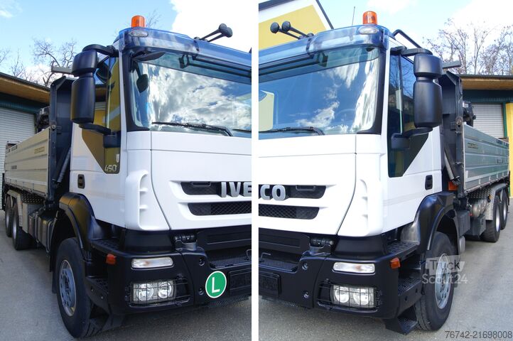 Kipper LKW Iveco TRAKKER 380T45 / 6x4/TÜV/Euro 5/HIAB 166 ES-4/MEILLER
