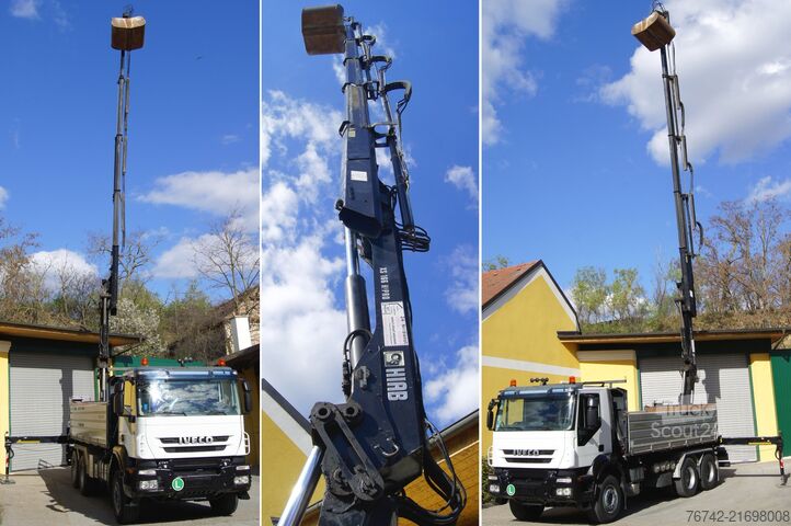 Kipper LKW Iveco TRAKKER 380T45 / 6x4/TÜV/Euro 5/HIAB 166 ES-4/MEILLER
