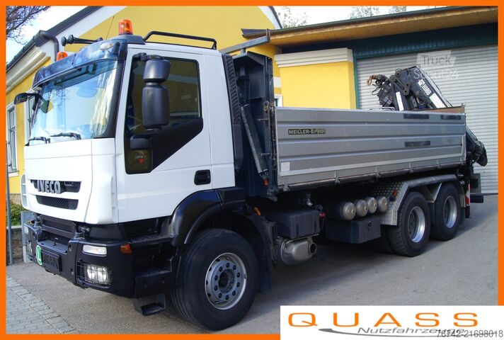 Dreiseitenkipper LKW Iveco TRAKKER 380T45 / 6x4/TÜV/Euro 5/HIAB 166 ES-4/MEILLER