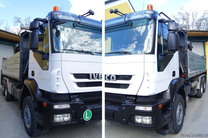 Dreiseitenkipper LKW Iveco TRAKKER 380T45 / 6x4/TÜV/Euro 5/HIAB 166 ES-4/MEILLER