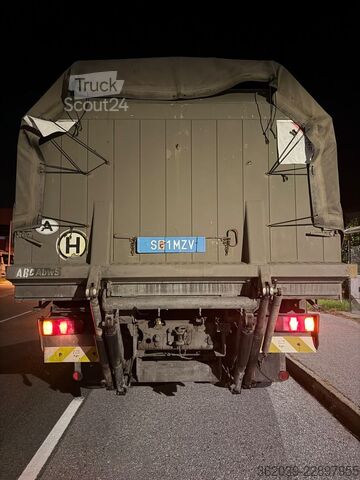 Вантажівка з платформою і тентом MAN 19.281 4X4 FAHRSCHULE 128000 KILOMETER ERSTER AT