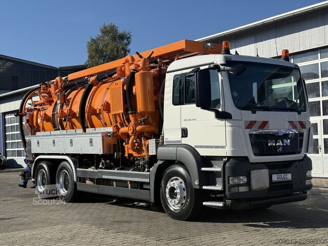 Vacuümtankwagen MAN TGS 26.400 6x4 BB Kanalreiniger Leistikow 15 m³