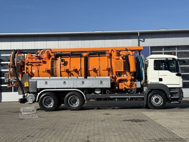 Vacuümtankwagen MAN TGS 26.400 6x4 BB Kanalreiniger Leistikow 15 m³