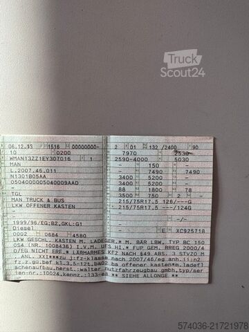 Tentinė furgonė MAN TGL