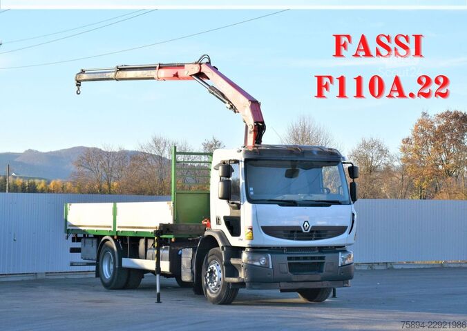 Krautuvas sumontuotas ant sunkvežimio RENAULT Premium 370* FASSI F110A.22 * TOPZUSTAND