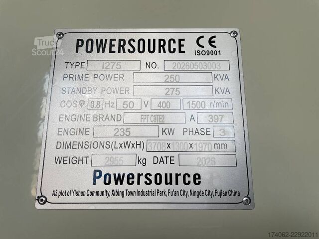 Aggregaat Iveco C9TE2 – 275 kVA Generator – DPX-19794.1