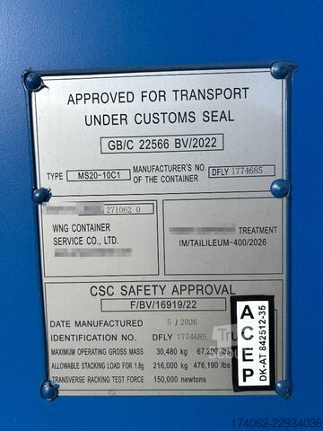 строителна машина  Container 20FT NEW - DPX-29096