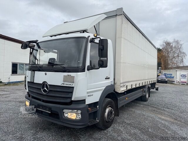 Vrachtwagen met dieplader & dekzeil Mercedes-Benz Atego 1524 BL Prit 7,3m Klima,Lbw 1,5 to
