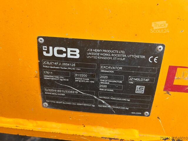 Excavateur sur chenilles JCB JZ140