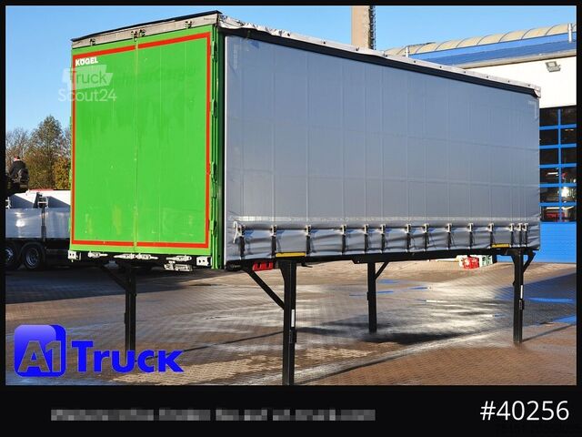 Izmjenjivo sandučno vozilo sa ravnom platformom i ceradom KOEGEL 7.45  BDF Wechselbrücke, neue Plane, Bordwand