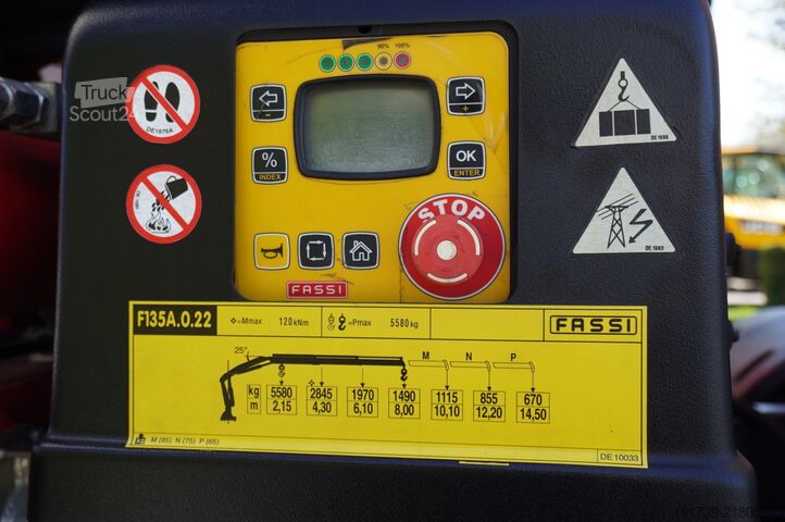 Piattaforma con gru Renault C280 DTI 8/ FASSI crane F135a.22 /15EPAL