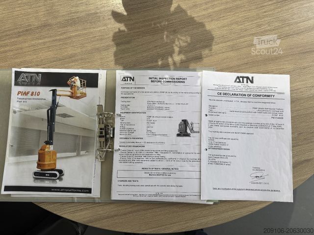 Platforma robocza  ATN PIAF 810 Raupenmastbühne 8 Meter Top