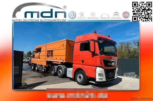 Vakuuminė cisterna sunkvežimis MAN Assmann Auflieger Saug-Druck-Kombi / Recycler