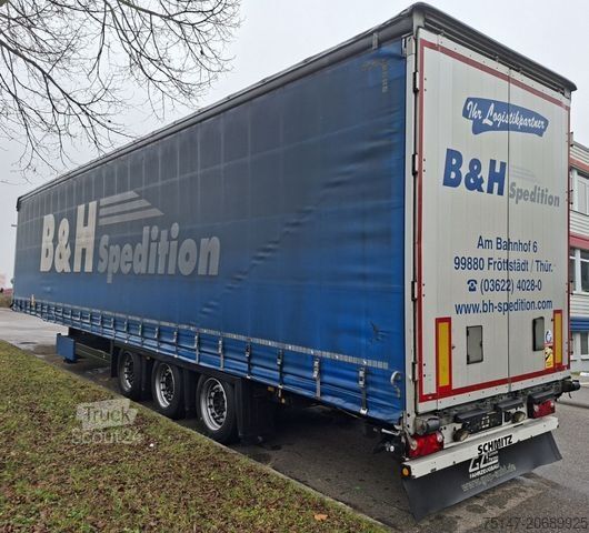 Ανοιχτό ημιρυμουλκούμενο με μουσαμά SCHMITZ CARGOBULL 3-Achs Megaliner Varios Edscha Hubdach Liftachse