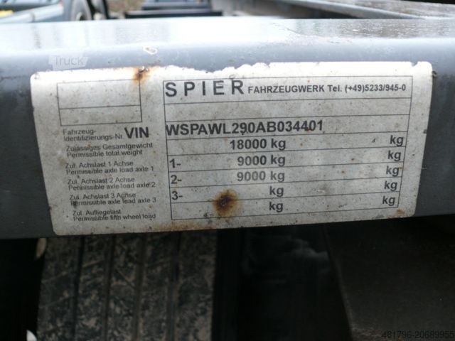 Swap chassis trailer SPIER 2 Achs BDF Anhänger*Drehschemel