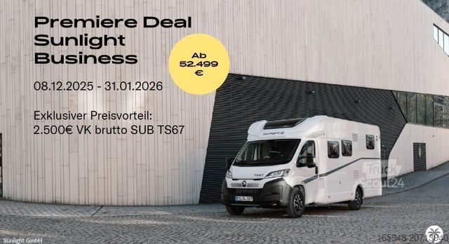 Halvintegrerad husbil SUNLIGHT SUB T S 67 ab 52.499€**perfekte Vermietfahrzeug*
