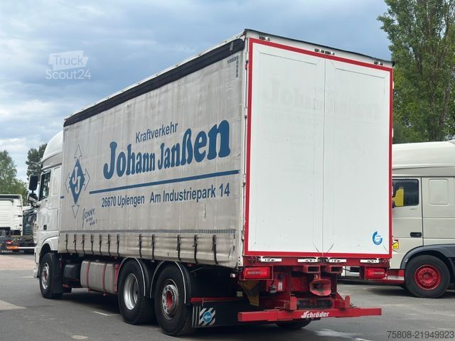 Planbil med presenning DAF XF460 6x2 Plane Retarder Stapler Lenk Edscha