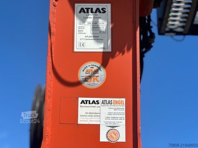 Gru montata su autocarro MERCEDES-BENZ Antos 2646 Baustoff Atlas 206.3 Lift/Lenk AHK